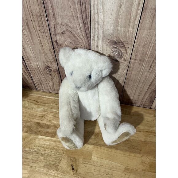 Vermont Teddy Bear Company Jointed Bear White/Cream 1994 Vintage - Picture 2 of 9